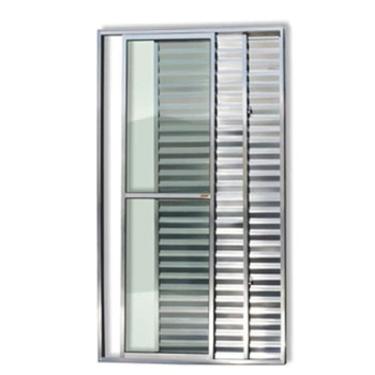Imagem de Porta Balcão 3 Folhas Aluminio Brilhante C/Trinco  2,10x1,50