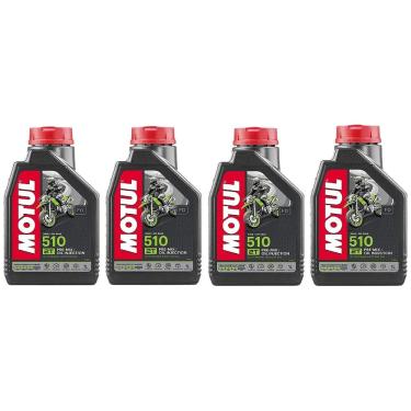 Imagem de Kit Óleo Motor 2 Tempos Motul 510 4 Litros Semissintetico