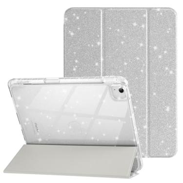 Imagem de HOICHOE Capa para iPad Air de 13 polegadas (M3/M2, 2025/2024) e iPad Pro 12,9 6/5ª geração (2022/2021), capa brilhante brilhante com capa traseira transparente brilhante, capa com suporte de três