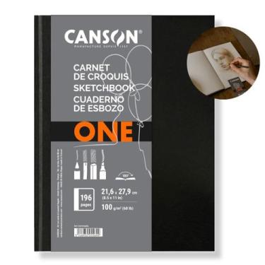 Imagem de Caderno Canson Sketchbook One 98fls Grande A4 21,6 x 27,9cm Gramatura 