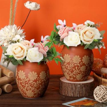 Imagem de Ninehaoou 2 peças de 473 ml Cantaritos De Barro Mexicanos Shooters Mexicanos Vasos de terracota Taco Tuesday Copos de coquetel para Margaritas Mojitos Tequila Mexicana Festa de Casamento Mexicana