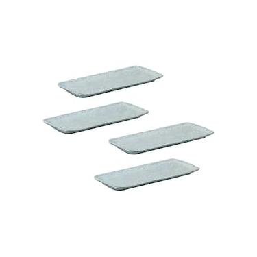 Imagem de Conjunto de Travessas Retangulares Pequenas Porto Brasil Orgânico Pistache 22x9,5cm - 4 Peças