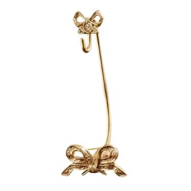 Imagem de IEUDNS Suporte de latão para xícaras e pires, organizador de canecas de café, arco, gancho para canecas, cavalete clássico para xícaras de chá, para mesa de, S