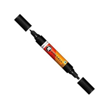 Imagem de MOLOTOW ONE4ALL Marcador de bomba dupla de acrílico, pontas de 1,5 mm e 4 mm, preto sinal, 1 cada (227.412)