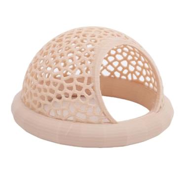 Imagem de Diydeg Escondimento Flutuante de Peixes, Peixes Betta Em Repouso na Casa de Casca Brinquedos, Hammock Aquário Pequeno Peixe Alimentar Anéis de Camarão Alimentador de Camarão, Tanques de (Bege)