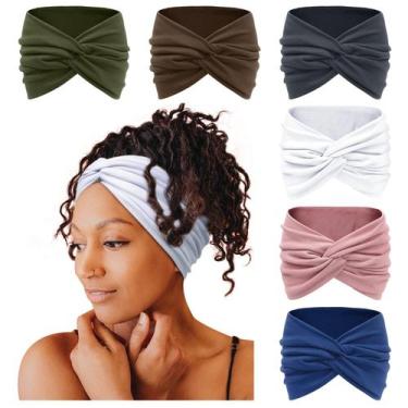 Imagem de Bandanas Tobeffect Turban Boho Hairband para mulheres 18 cm, pacote co