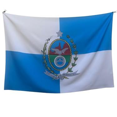 Imagem de Bandeira Decorativa do Rio de Janeiro em Tecido Oxford Sublimado a Laser Face Única 1x1,5m