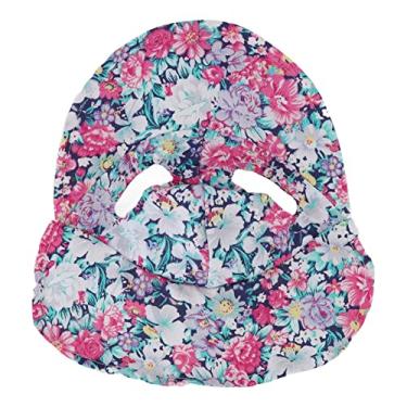 Imagem de Chapéu floral para animais de estimação, chapéu de sol para cachorro Sunbonnet aba redonda cão princesa chapéu de sol floral chapéu de viagem de verão para cães pequenos M