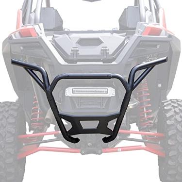 Imagem de A & UTV PRO Para-choque traseiro de perfil baixo para Polaris RZR PRO XP/XP 4 2020 2021 2022 2023, acessórios de protetor de escova traseira resistente, substitui OEM # 2883748-458, preto fosco