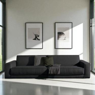 Imagem de Sofá 2 Lugares King-size Revestimento em Sarja 266cm - Sofá Direto de 