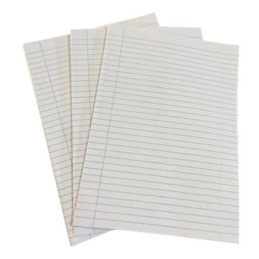 Imagem de Papel Almaço Pautado A4 Com Margem 100 Folhas Com Pauta Cor