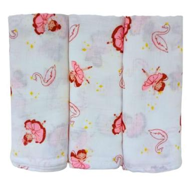 Imagem de Fralda Pano de Ombro Bebe Com Bainha 100% algodão Enxoval Maternidade (Bailarina)