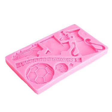 Imagem de Ailgely Flexível do Troféu de Futebol de Futebol Flexível Moldes de Fondant Bolo Rosa, Banco Diy Baking, Modelagem de Clay, para Fazer Bolos Decorativos, Cupcakes