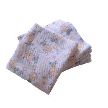 Imagem de Fralda de Pano bebê c/5 unidades 60cm x 60cm Carícia - Minasrey, Neutr