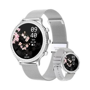 Imagem de Relógio Inteligente AMOLED Feminino Com Chamada Bluetooth Monitor De P