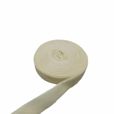 Imagem de Fita de veludo creme 2,5 cm para decoração de guirlanda de Natal, ornamentos artesanais, embrulho de presente e fabricação de laços (bege, 1,5 a 5 jardas)