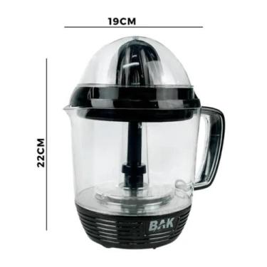 Imagem de Espremedor De Frutas Laranja Limão Eletrico 2 Bicos Preto 1,2L Bebidas