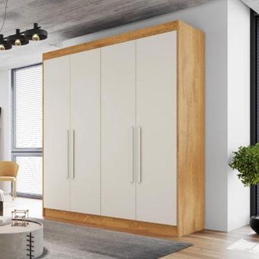 Imagem de Guarda Roupa Solteiro 4 Portas 3 Gavetas - Nantes Europa - Móveis Euro