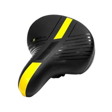 Imagem de predolo Selim de bicicleta, conforto ergonômico para bicicletas de montanha de estrada, assento de bicicleta para homens e mulheres, acessórios de ciclismo, Amarelo