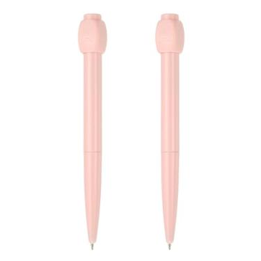 Imagem de PATIKIL 2 canetas esferográficas engraçadas, canetas de escrita interessantes de 0,5 mm, canetas de tinta gel preta, respostas fofas, perguntas, escolha a descompressão de rotação ABCD para amigos de