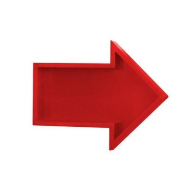 Imagem de Nicho Seta Vermelho Prateleira Decorativa Para Quarto Infantil Menina 