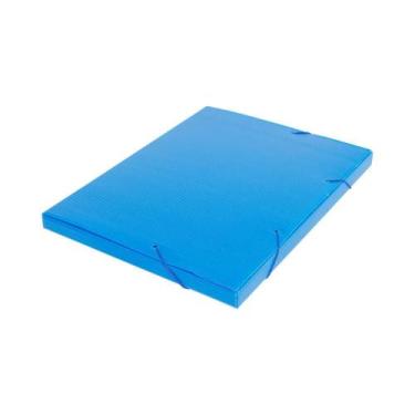 Imagem de Pasta Ofício com Elástico 20mm Plástico Polionda Azul VPA