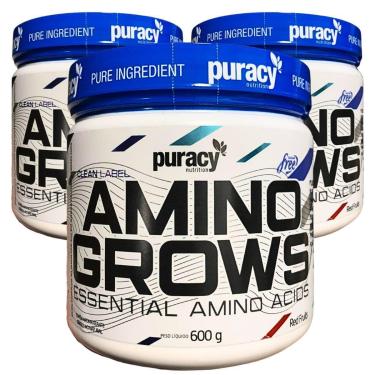 Imagem de Combo 3 Suplementos De Aminoácidos Essenciais Puracy 500g-Unissex