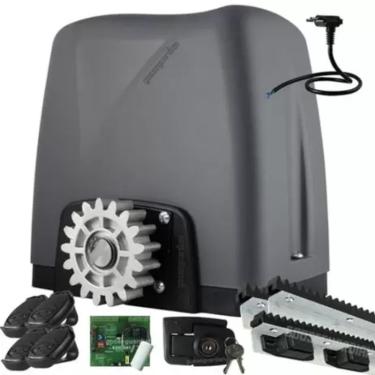 Imagem de Kit 1 Motor Rossi Dz Atto Turbo 3m Crem 3 Control  P/ Portão Deslizante 350kg 220v