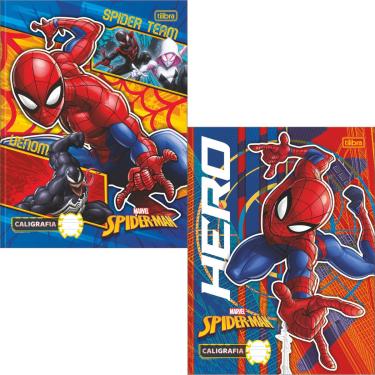 Imagem de CADERNO BROCHURA CAPA DURA CALIGRAFIA SPIDER MAN 40F TILIBRA