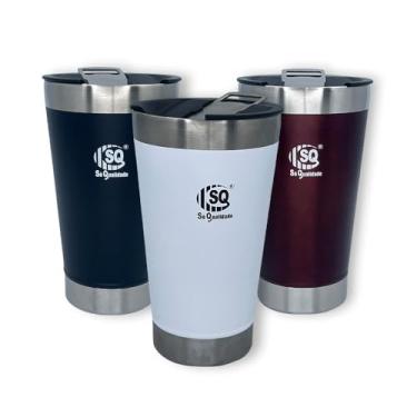 Imagem de SQ Qualidade Copo Térmico para Cerveja, Aço Inoxidável, 500ml, com Abridor Embutido, Isolamento a Vácuo, Parede Dupla, Livre de BPA, Disponível em Branco, Preto e Vermelho