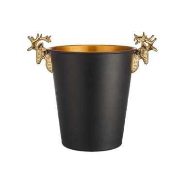 Imagem de baldes de gelo Balde de gelo grosso aço inoxidável com alça, perfeito para garrafas vinho, champanhe ou cerveja