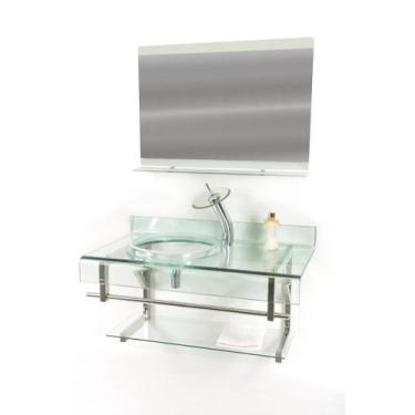 Imagem de Combo 3 em 1 - Gabinete 90cm Inglaterra + Torneira Ibiza + Kit Banheir