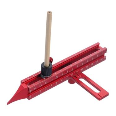 Imagem de Ioensy Ferramenta de marcação com escala, ferramenta de riscar, medidor de canto de borda, localizador de 4 lados, régua de marcação para marcenaria e, Style C