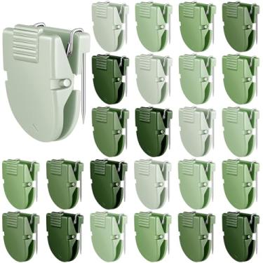 Imagem de Feifeiya 25 peças de clipes de cubículo painel de tecido, acessórios de cubículo, painel divisório, clipe de parede, fotos de escritório, parede para anotações, tamanho padrão, capacidade para 40