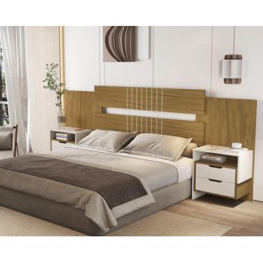 Imagem de Cabeceira Box Luiza Casal e Queen Extensível 1,40 1,60 mdf moderna com