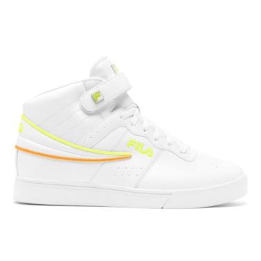 Imagem de Fila Tênis masculino casual Vulc 13, Branco amarelo de segurança laranja choque, 41 BR