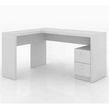 Imagem de Mesa Para Escritorio De Canto Me4129 Branco Branco