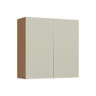 Imagem de Armário De Cozinha Modulado Simone Mendes Com 2 Portas 80cm Carvalho Cinza