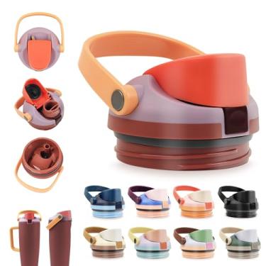 Imagem de BydGxy Tampa de substituição para garrafa de água Owala FreeSip Sway de 1,2 l - livre de BPA, vedação segura, trava à prova de vazamento, alça de transporte isolada - compatível com garrafas e canudos