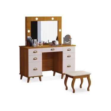 Imagem de Penteadeira Com Assento Omaha Freijó Maní