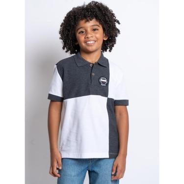 Imagem de Camisa Polo Aleatory Kids Piquet Recortada Chumbo-Masculino