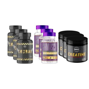 Imagem de COMBO HIPERTROFIA 3 Ghdrol 3 Stavar 3 Creatina Laboratório Ghmuscle-Unissex