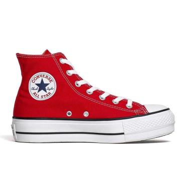 Imagem de Tênis Converse All Star Chuck Taylor Plataforma Cano Alto Original Unissex Vermelho-Unissex