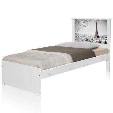 Imagem de Cama Solteiro Com Cabeceira Cidade Paris