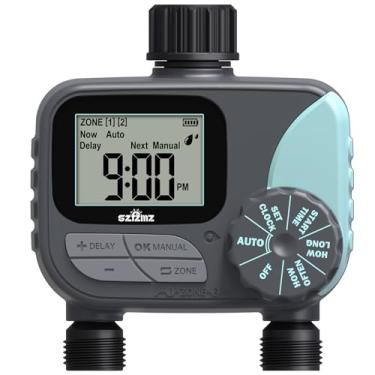 Imagem de Temporizador de irrigação para mangueira de jardim, atraso de chuva/sistema de irrigação manual/automático, controlador de temporizador de irrigação ao ar livre para quintal