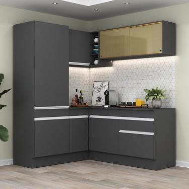 Imagem de Armário De Cozinha Completa De Canto Mp2088.898 Preto/branco