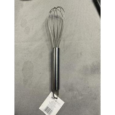 Imagem de Utensílio de Cozinha Batedor Manual para Ovos e Claras em Metal, 23 Centímetros, Ideal para Preparo de Alimentos