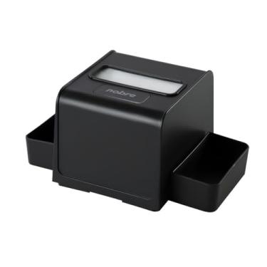 Imagem de Porta Guardanapo Interfolhado com Compartimento para Sachês – Preto Nobre