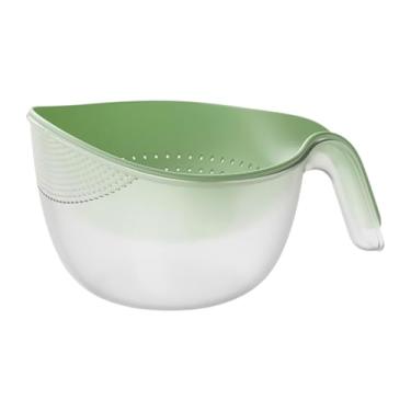 Imagem de Cesto De Lavagem De Legumes | Cesto Escorredor De Arroz De Dupla Camada - Escorredores De Fruta De Cozinha | Para Bagas, Uvas, Cozinheiros, Estudantes, Pais, Jardineiros, Culinária Ao Ar Livre