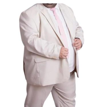 Imagem de Terno Masculino Plus Size Homem Elegante - Fressart, Bege, 66